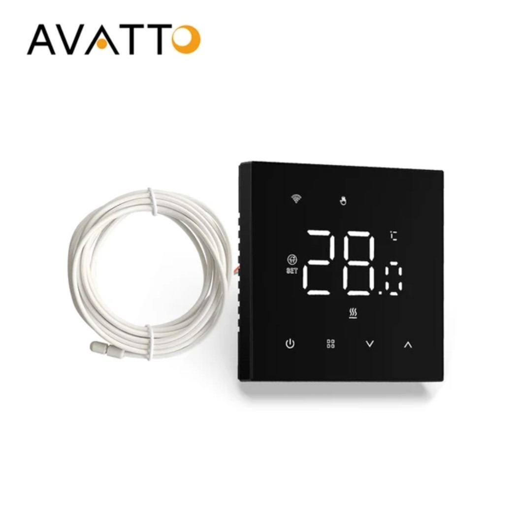 Termostat WiFi Smart touch za grijanje i hlađenje sa aplikacijom WT410, crni - Image 2